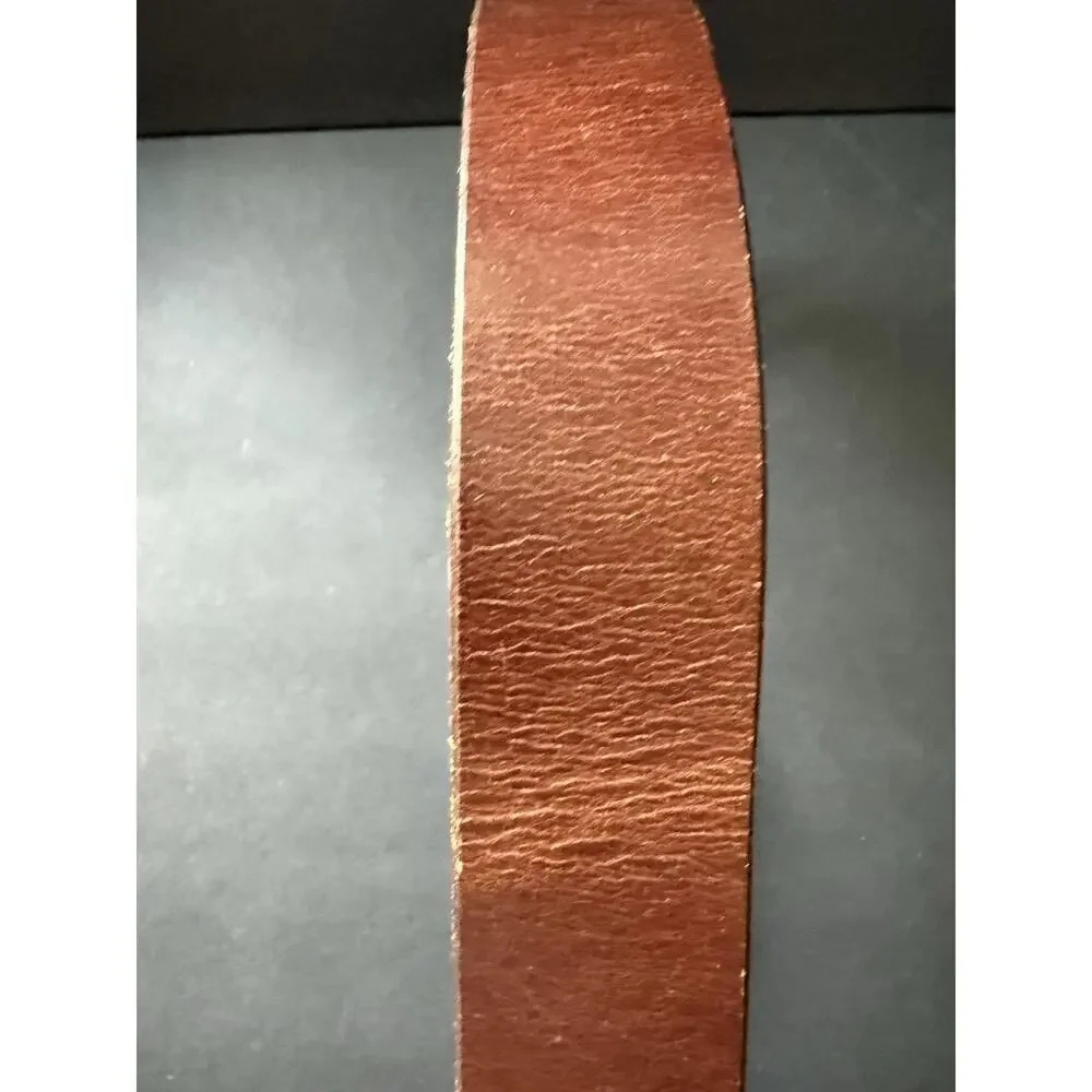 Womens Brown Leather Belt Size 28 Brass Buckle Casual Cowboy Boho Western